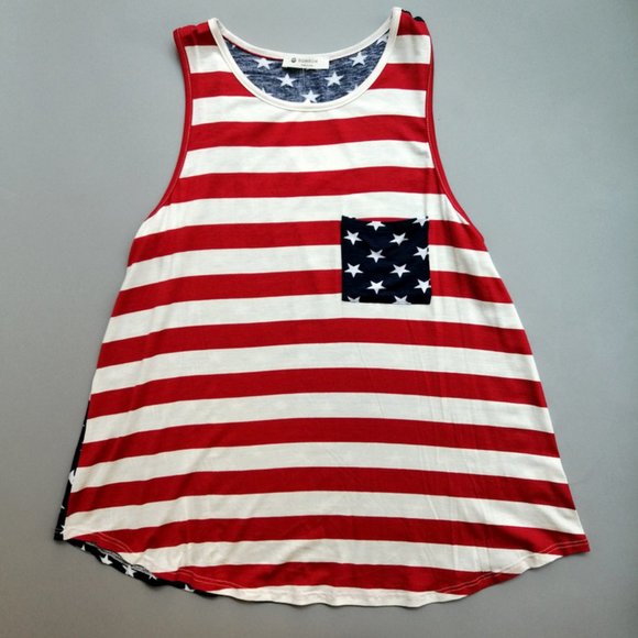 Stars and Stripes USA Flag Tank Top - Picture 1 of 9